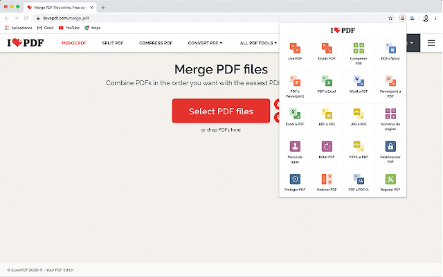 Online PDF tools | ilovepdf.com chrome谷歌浏览器插件_扩展第1张截图