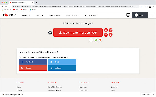 Online PDF tools | ilovepdf.com chrome谷歌浏览器插件_扩展第3张截图