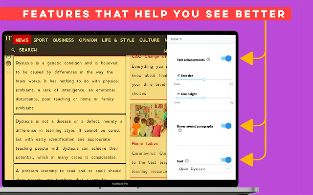 Dyslex.ie chrome谷歌浏览器插件_扩展第3张截图