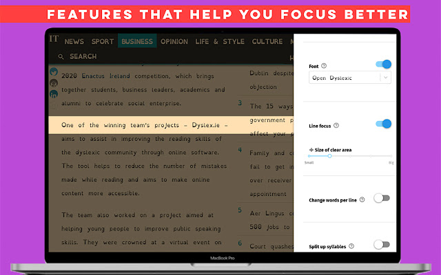 Dyslex.ie chrome谷歌浏览器插件_扩展第4张截图