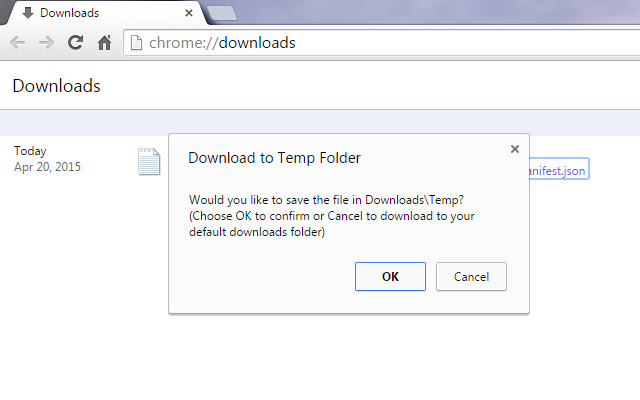 Download to Temp Folder chrome谷歌浏览器插件_扩展第1张截图