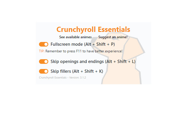 Crunchyroll Essentials chrome谷歌浏览器插件_扩展第3张截图