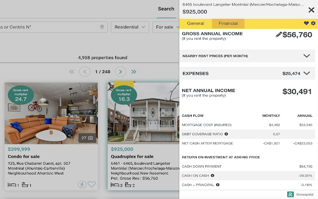 Grossyield | Investment property deal finder chrome谷歌浏览器插件_扩展第3张截图
