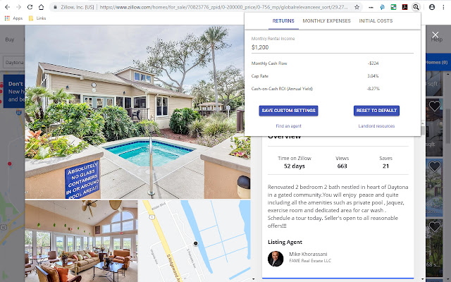 Zillow Real Estate Investment Calculator chrome谷歌浏览器插件_扩展第1张截图