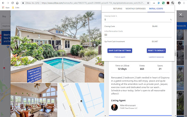 Zillow Real Estate Investment Calculator chrome谷歌浏览器插件_扩展第3张截图