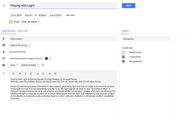 Highlight to Google Calendar chrome谷歌浏览器插件_扩展第2张截图