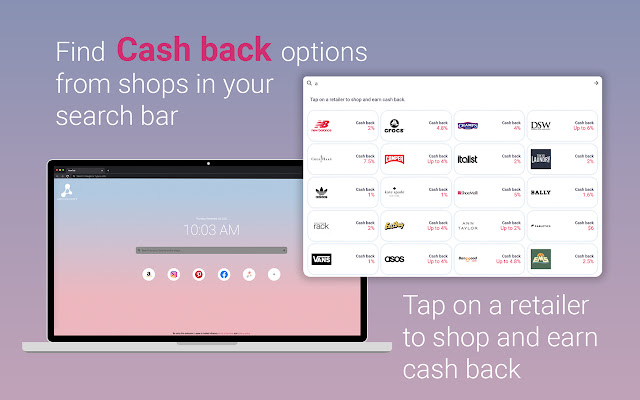 Added Influence: Cash Back by Shopping Online chrome谷歌浏览器插件_扩展第1张截图