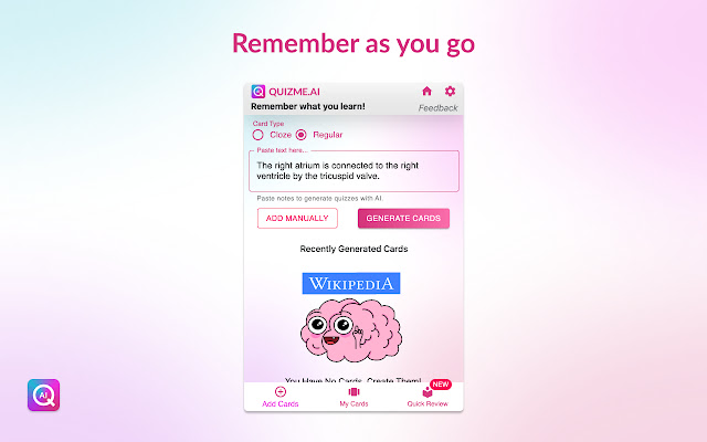 Quiz Me Ai - Remember what you learn online. chrome谷歌浏览器插件_扩展第2张截图