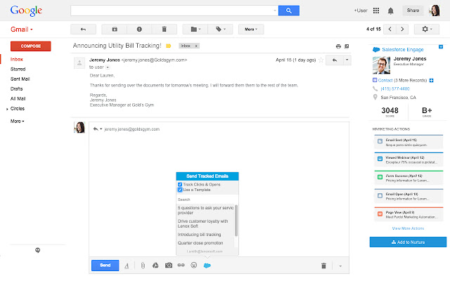 Engage for Gmail chrome谷歌浏览器插件_扩展第2张截图