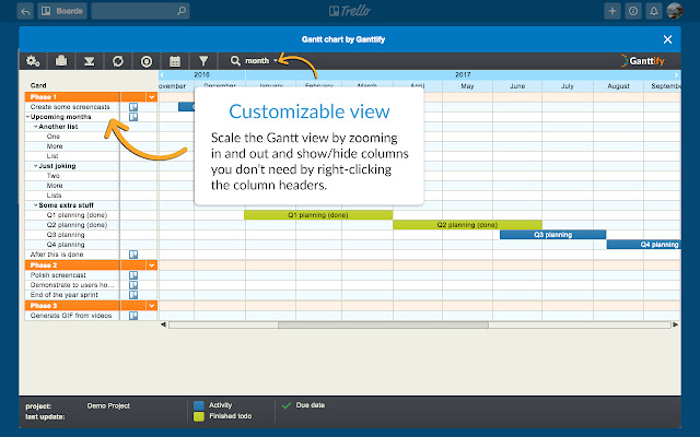 Gantt chart for Trello chrome谷歌浏览器插件_扩展第3张截图