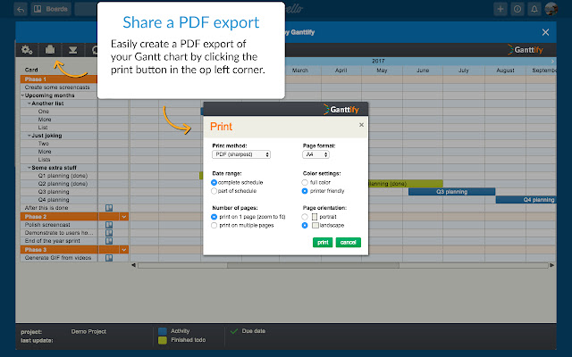 Gantt chart for Trello chrome谷歌浏览器插件_扩展第4张截图