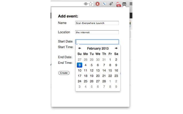 Gcal-Everywhere chrome谷歌浏览器插件_扩展第2张截图