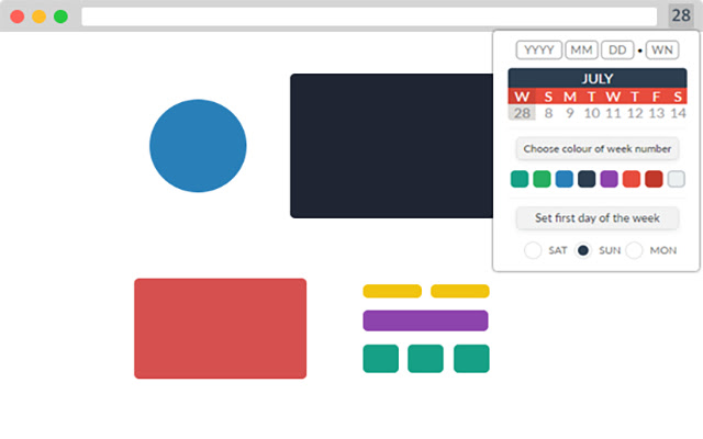 Week Number chrome谷歌浏览器插件_扩展第1张截图