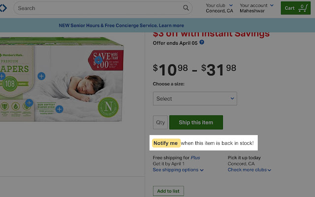In-stock Alerts (Beta) chrome谷歌浏览器插件_扩展第1张截图