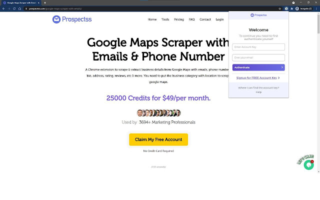 Google Maps Scraper with Emails & Phone No. chrome谷歌浏览器插件_扩展第1张截图