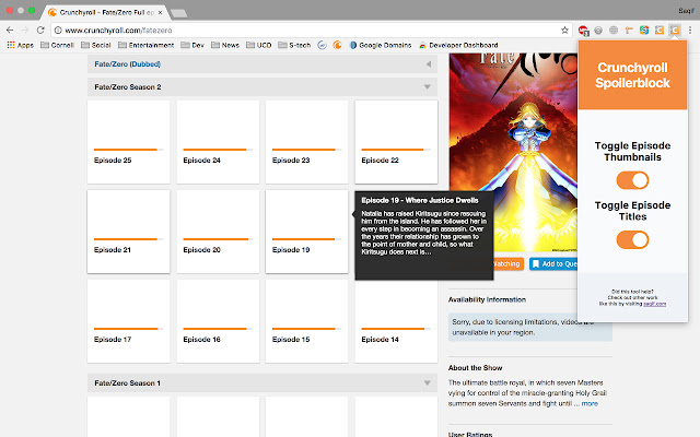 Crunchyroll Spoilerblock chrome谷歌浏览器插件_扩展第1张截图