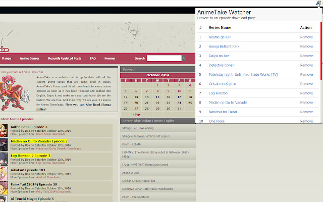 AnimeTake Watcher chrome谷歌浏览器插件_扩展第1张截图