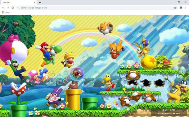 New Super Mario Bros. U Deluxe New Tab chrome谷歌浏览器插件_扩展第1张截图
