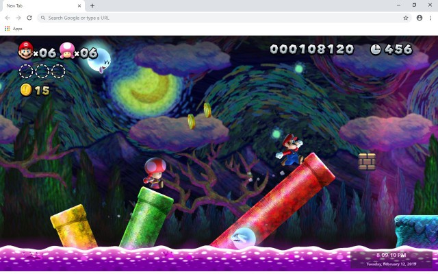 New Super Mario Bros. U Deluxe New Tab chrome谷歌浏览器插件_扩展第2张截图