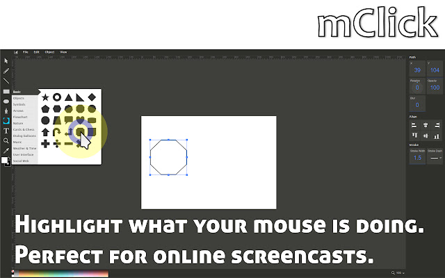 Mouse Click Highlighter (mClick) chrome谷歌浏览器插件_扩展第1张截图