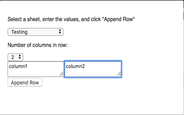 Add row to Google Sheets chrome谷歌浏览器插件_扩展第1张截图