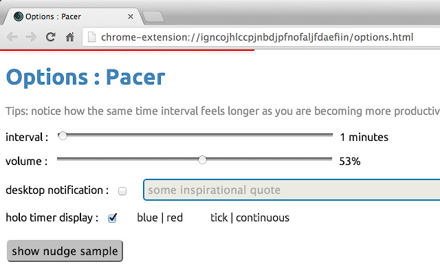 Pacer chrome谷歌浏览器插件_扩展第1张截图