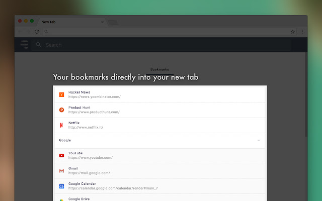 Quink - Your quick bookmark new tab chrome谷歌浏览器插件_扩展第2张截图