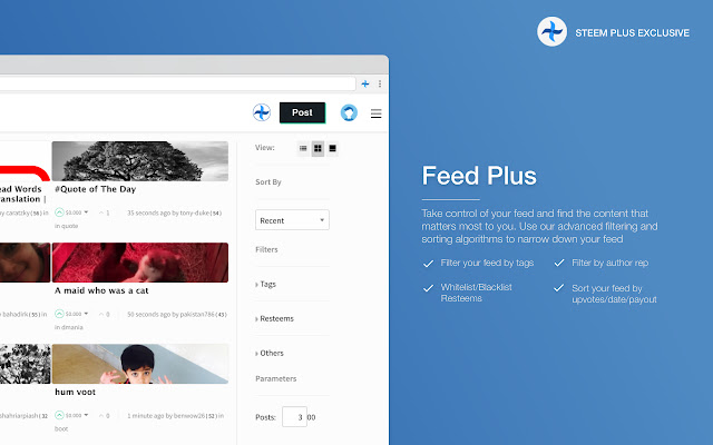 SteemPlus chrome谷歌浏览器插件_扩展第2张截图