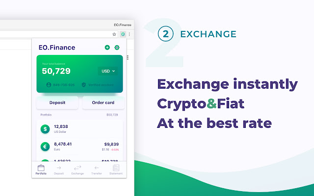 EO.Finance: Crypto & Fiat Wallet chrome谷歌浏览器插件_扩展第3张截图