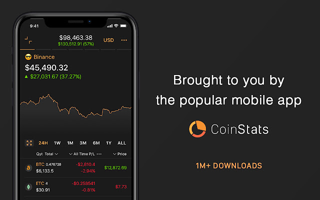 CoinStats - Crypto Portfolio Tracker chrome谷歌浏览器插件_扩展第3张截图