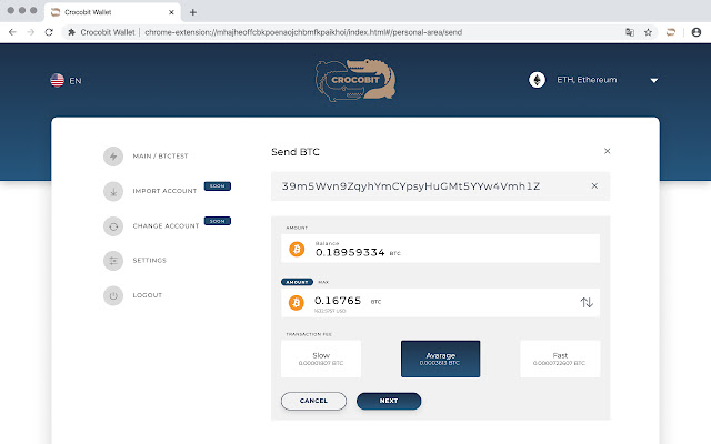 Crocobit Wallet chrome谷歌浏览器插件_扩展第2张截图