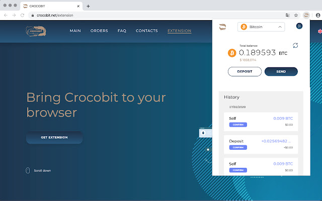 Crocobit Wallet chrome谷歌浏览器插件_扩展第4张截图