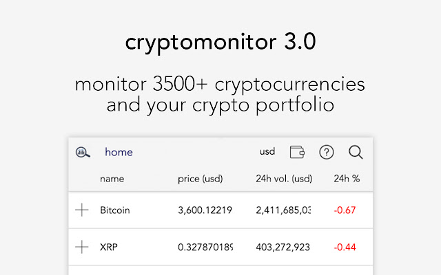 CryptoMonitor - Crypto portfolio tracker! chrome谷歌浏览器插件_扩展第1张截图