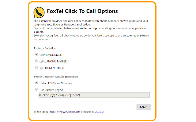 FoxTel Click To Call chrome谷歌浏览器插件_扩展第3张截图