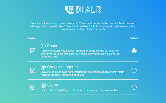 Dialr chrome谷歌浏览器插件_扩展第3张截图