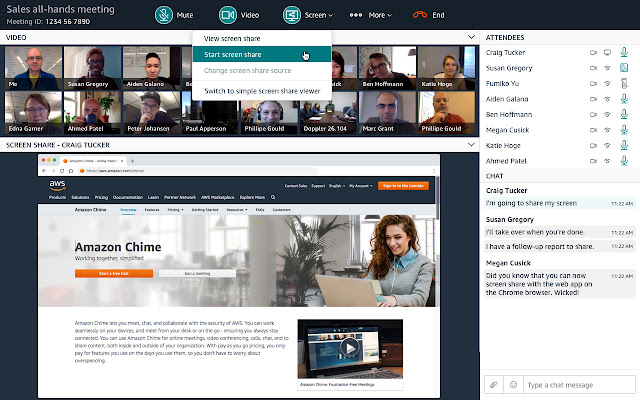 Amazon Chime Screen Share chrome谷歌浏览器插件_扩展第1张截图