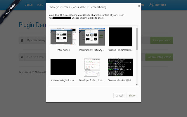 Janus WebRTC Screensharing chrome谷歌浏览器插件_扩展第1张截图