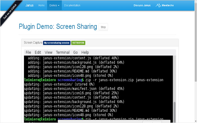 Janus WebRTC Screensharing chrome谷歌浏览器插件_扩展第2张截图