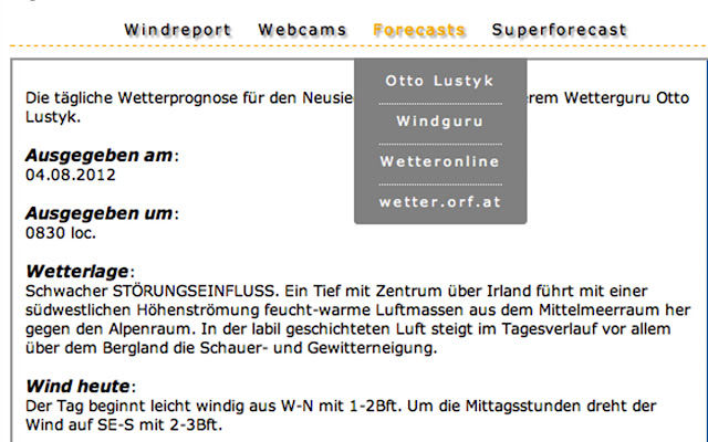 Neusiedler See - Webcams and Windreports chrome谷歌浏览器插件_扩展第5张截图