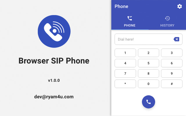 Browser SIP Phone chrome谷歌浏览器插件_扩展第1张截图