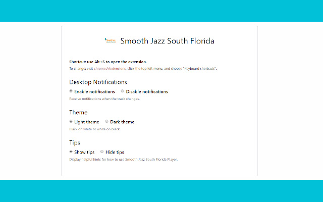 Smooth Jazz South Florida chrome谷歌浏览器插件_扩展第3张截图