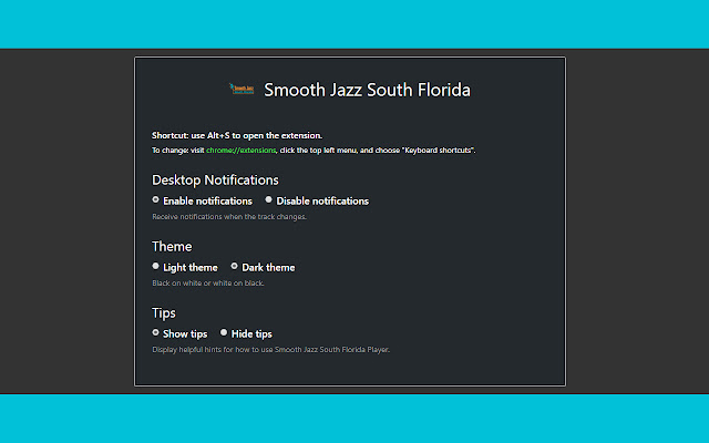 Smooth Jazz South Florida chrome谷歌浏览器插件_扩展第4张截图