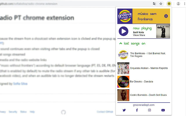 Groove Radio PT chrome谷歌浏览器插件_扩展第2张截图