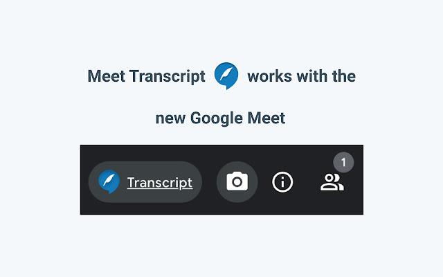 Meet Transcript chrome谷歌浏览器插件_扩展第1张截图