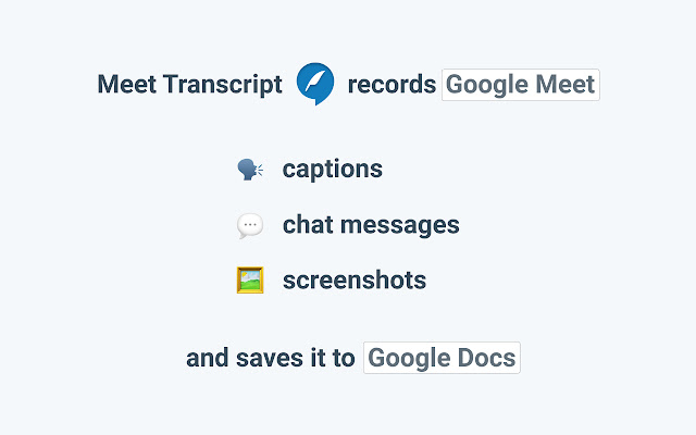 Meet Transcript chrome谷歌浏览器插件_扩展第2张截图