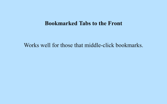 Bookmarked tabs to the front chrome谷歌浏览器插件_扩展第1张截图