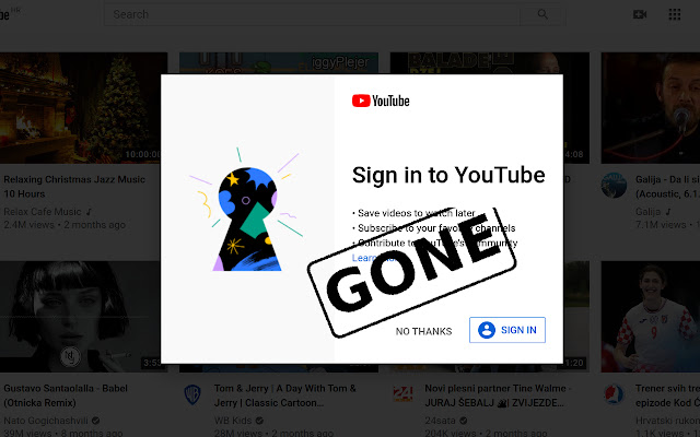 Youtube Skip Sign-in chrome谷歌浏览器插件_扩展第1张截图