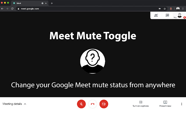 Meet Mute Toggle chrome谷歌浏览器插件_扩展第1张截图