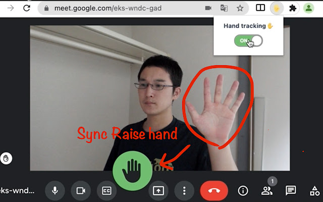 Meet raise hand chrome谷歌浏览器插件_扩展第1张截图