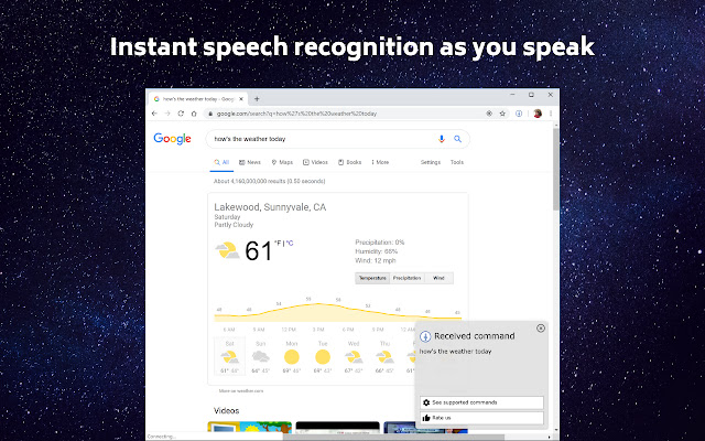 Hey Buddy - Chrome Voice Assistant chrome谷歌浏览器插件_扩展第1张截图